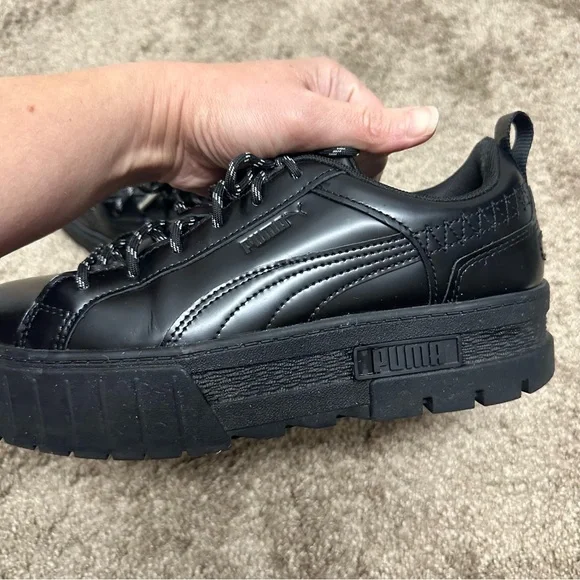 Puma × DUA LIPA Mayze Flutur Black Platform Sneakers Sz 9M - Picture 5 of 13